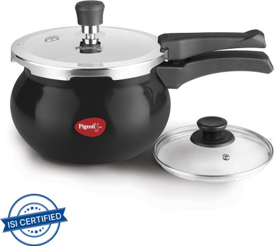 Pigeon Titanium Handi 3L 3 L Outer Lid Induction Bottom Pressure Cooker(Hard Anodized)