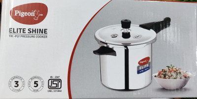 Pigeon 3 L Outer Lid Induction Bottom Pressure Cooker(Triply)