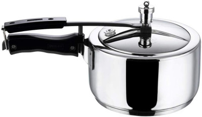 VINOD 18/8 Stainless Steel Splendid Plus 5.5 L Inner Lid Induction Bottom Pressure Cooker(Stainless Steel)