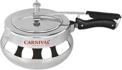 CARNIVAL Aluminium Handi Model Induction Based Inner Lid Pressure Cooker 1.5 L Inner Lid Induction Bottom Pressure Cooker(Aluminium)