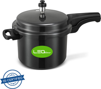 Leo Natura Outer Lid Black Cooker 5 L Outer Lid Induction Bottom Pressure Cooker & Pressure Pan(Hard Anodized)