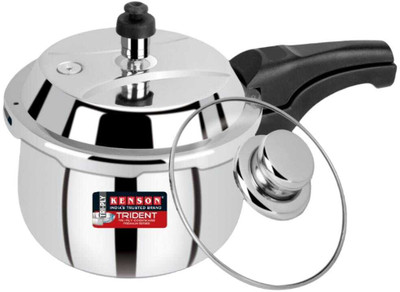 Kenson Trident 1.5 L Outer Lid Induction Bottom Pressure Cooker(Triply)