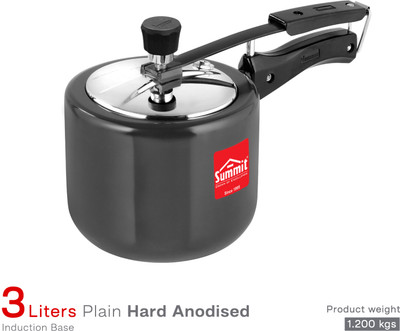 SUMMIT Inner Lid 3 L Inner Lid Induction Bottom Pressure Cooker(Hard Anodized)