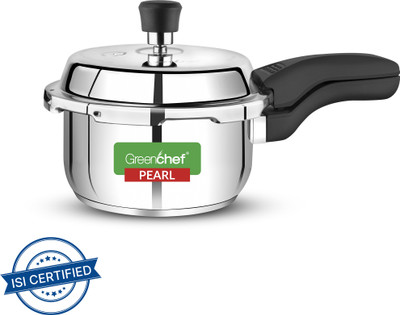 Greenchef Pearl 2 L Outer Lid Induction Bottom Pressure Cooker(Stainless Steel)