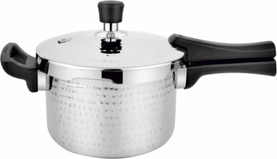 PRABHA TriPly Whizz Hammered Bakelite Handle Pressure Cooker, ISI Certified, Outer Lid, 5 L Induction Bottom Pressure Cooker(Triply, Stainless Steel)