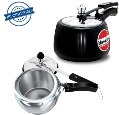 Hawkins 2 L, 3 L Inner Lid Pressure Cooker(Hard Anodized)
