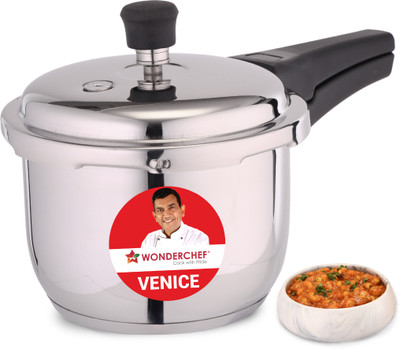 WONDERCHEF Venice 3 L Outer Lid Induction Bottom Pressure Cooker(Stainless Steel)