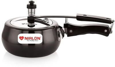 NIRLON Induction Base Hard Anodized Aluminium Inner Lid Matka Pressure Cooker 2 L Inner Lid Induction Bottom Pressure Cooker(Hard Anodized)
