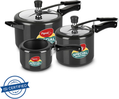 Pigeon Special and 2 L, 3 L, 5 L Inner Lid Induction Bottom Pressure Cooker(Hard Anodized)