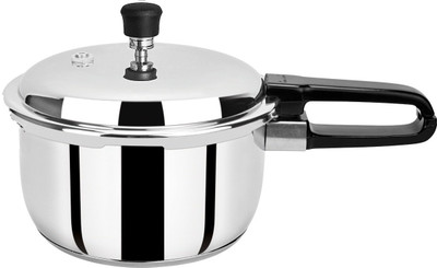 PRISTINE 18/8 Stainless Steel Tri Ply Base 3 L Outer Lid Induction Bottom Pressure Cooker(Stainless Steel)