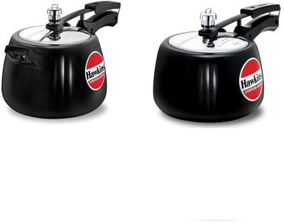 Hawkins 3 L, 4 L Inner Lid Pressure Cooker(Hard Anodized)