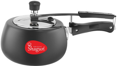 Shagun Hard Anodised Inner Lid 3 L Inner Lid Induction Bottom Pressure Cooker(Hard Anodized)