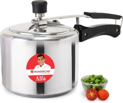 WONDERCHEF Alfa Inner Lid 3 L Inner Lid Induction Bottom Pressure Cooker(Aluminium)
