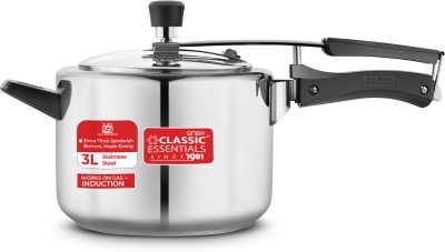 Classic Essentials Prochef ISI Certified Inner Lid 5 L Inner Lid Induction Bottom Pressure Cooker(Stainless Steel)