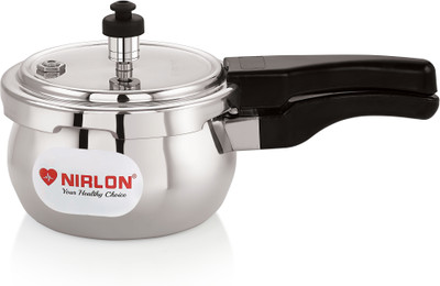 NIRLON Handi Aluminium Outer Lid Induction Base Pressure Cooker 3 Litre 3 L Outer Lid Induction Bottom Pressure Cooker(Aluminium)