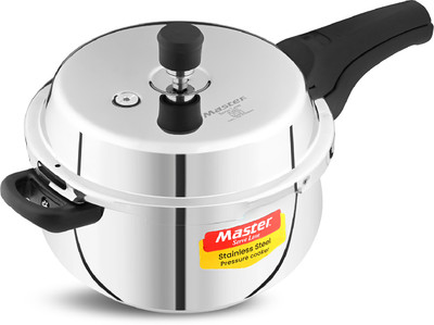 Master Cook-and-serve Stainless Steel Handi 5.5 L Outer Lid Induction Bottom Pressure Cooker(Stainless Steel)