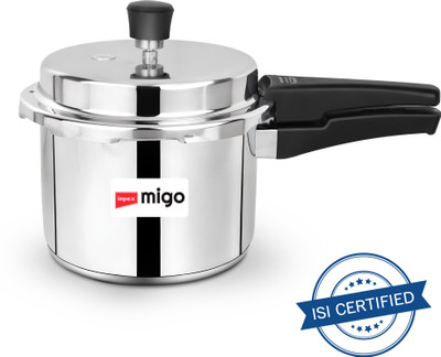 IMPEX IFC 3 SS 3 L Outer Lid Induction Bottom Pressure Cooker(Stainless Steel)