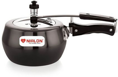 NIRLON Induction Base Hard Anodized Aluminium Inner Lid Matka Pressure Cooker 3 L Inner Lid Induction Bottom Pressure Cooker(Aluminium)