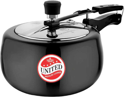 United Pranzo Innerlid 3 L Inner Lid Induction Bottom Pressure Cooker(Hard Anodized)