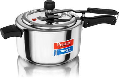 Prestige Tri-Ply Svachh 3.5 L Inner Lid Induction Bottom Pressure Cooker(Triply)