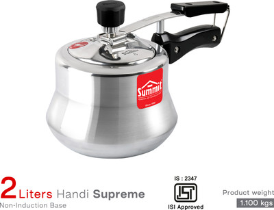 SUMMIT Handi Supreme Non-Induction Bottom 2 L Inner Lid Pressure Cooker(Aluminium)