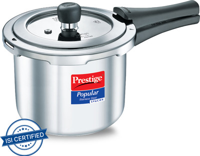 Prestige Popular Svachh 3 L Outer Lid Induction Bottom Pressure Cooker(Stainless Steel)