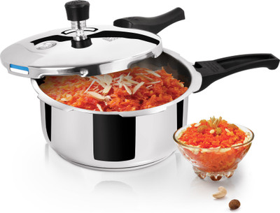 MILTON Pro Cook Sandwich Bottom Stainless Steel Pressure Cooker with Outer Lid, 2 L Outer Lid Induction Bottom Pressure Cooker(Stainless Steel)