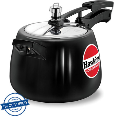 Hawkins Contura Black (CB40) 4 L Inner Lid Pressure Cooker(Hard Anodized)