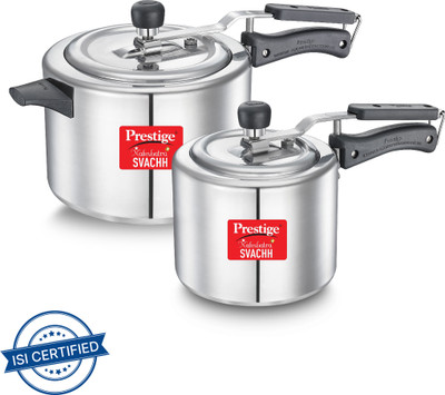 Prestige Svachh Nakshatra Plus 5 L, 3 L Inner Lid Induction Bottom Pressure Cooker(Aluminium)