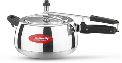 Butterfly Pearl Plus 5 L Inner Lid Induction Bottom Pressure Cooker(Aluminium)