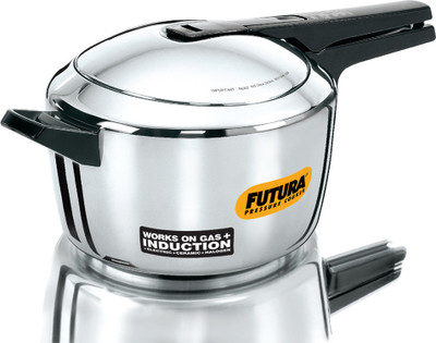 Hawkins Futura (FSS55) 5.5 L Inner Lid Induction Bottom Pressure Cooker(Stainless Steel)