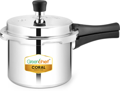Greenchef Coral 3 L Outer Lid Induction Bottom Pressure Cooker(Aluminium)