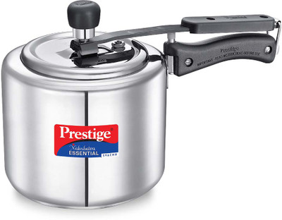 Prestige Nakshatra Essential Svachh SS Inner Lid 3 L Inner Lid Induction Bottom Pressure Cooker(Stainless Steel)