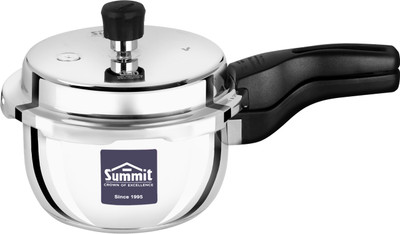 SUMMIT | Triply Elite | Outer Lid | Steel Cooker | 2 L Outer Lid Induction Bottom Pressure Cooker(Stainless Steel)