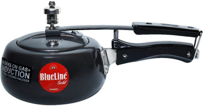 Blueline Gold ISI Certified Hard Anodised Handi Inner Lid 1.5 L Inner Lid Induction Bottom Pressure Cooker(Aluminium, Hard Anodized)