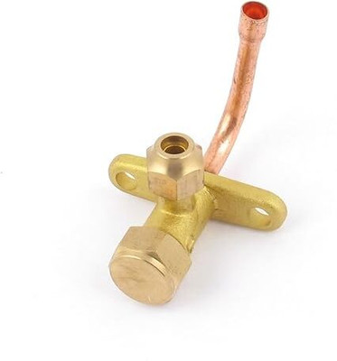SCC 1/4BSP Inlet 2 Way Bend Flare Tube Expansion Valve for Air Conditioner Pressure Valve