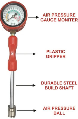 Valuesphere Tyre Pressure Gauge 0 To 200 PSI - TTC 25 | Pressure Valve