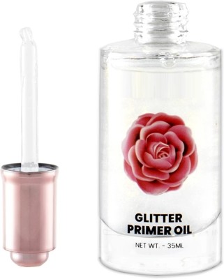 HUZURLU Glitter Rose Oil Makeup Base Face Primer 1 Primer  - 35 ml(TRANSPARENT)