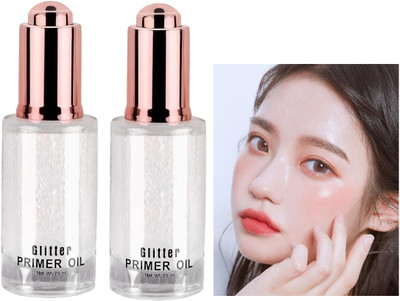 ADJD Makeup Base Glitter Rose Oil Smooth Texture Face  Primer  - 70 ml(SILVER)