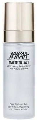 NYKAA Matte to Last Long Lasting Setting Spray with Natural Extracts Primer  - 65 ml(Makeup Fixer)