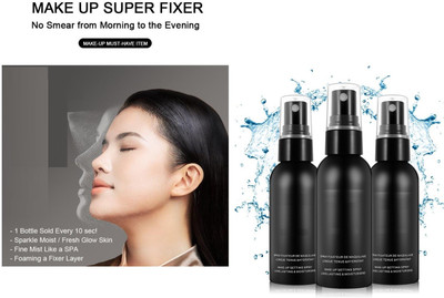 BLUEMERMAID MAKEUP SETTING FIXER FOR FACE MAKEUP WATERPROOF PACK OF 3 Primer  - 300 ml(TRANSPARENT)