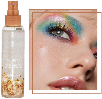 HUZURLU PROFESSIONAL SHIMMER FRAGRANCE MIST MAKEUP FIXING SPRAY Primer  - 120 ml(TRANSPARENT)