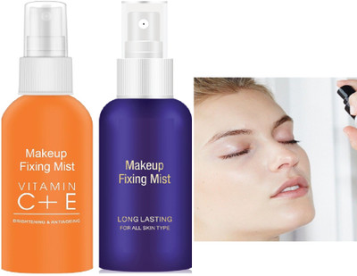tanvi27 Professional Touch Smudgeproof Quick Dry Makeup Fixer Combo Primer  - 120 ml(ORANGE, BLUE)