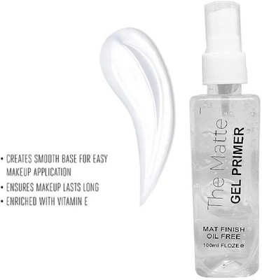 Amaryllis Most Trending Waterproof Long Lasting & Hydrating Matte Skin Gel  Primer  - 100 ml(TRANSPARENT)
