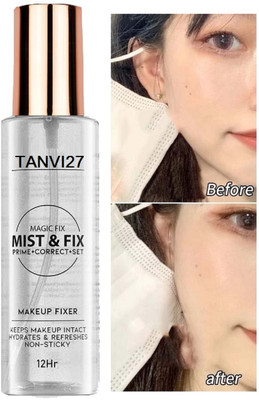 tanvi27 Long Lasting, Moisturizing & Oil Control Mist & Fix Makeup Fixer Primer  - 120 ml(Transparent)