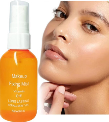 HUZURLU Vitamin C+E Setting Spray Waterproof Makeup Fixer Refreshing Oil Control Primer  - 60 ml(transperant)
