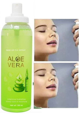 AFARAXIA Natural Aloe Vera Skin Moisturizing Make Up Fixer Spray For Long Lasting Makeup Primer  - 150 ml(Transparent)