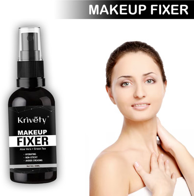 KRIVETY Shine Long lasting Makeup Fixer setting spray Primer - 100 ml Primer  - 50 ml(Black)
