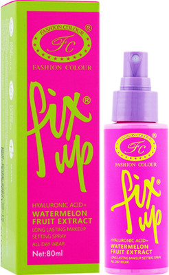 FASHION COLOUR Fix Up Setting Spray with Hyaluronic Acid and Watermelon Extract Primer  - 80 ml(Transparent)