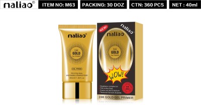 MALIO 24K Gold Gel Primer Oil Free Fill In Fine Lines And Create Flawless Finish M63 Primer  - 40 ml(Transparent)